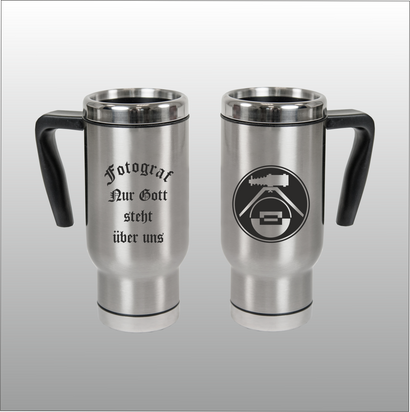 Thermobecher Christian silber mit Motivdruck Fotograf
